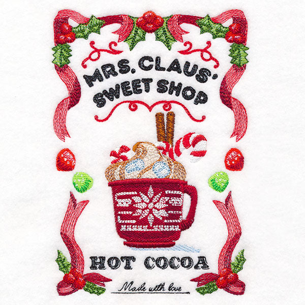Mrs. Claus' Sweet Shop Christmas Market Sign