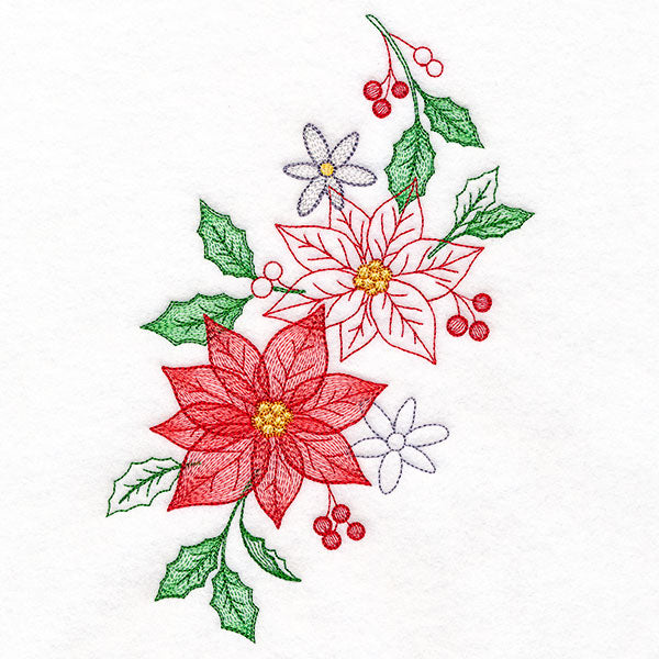 Cascading Poinsettias Christmas Feature