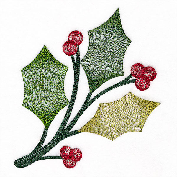 Merry and Sheer Christmas Holly Accent