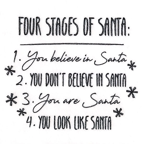 Four Stages of Santa at Christmas