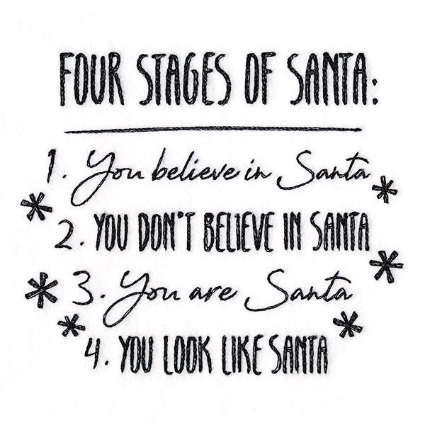 Four Stages of Santa at Christmas