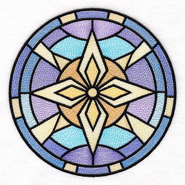 'Tis the Season Stained Glass Circle - Star