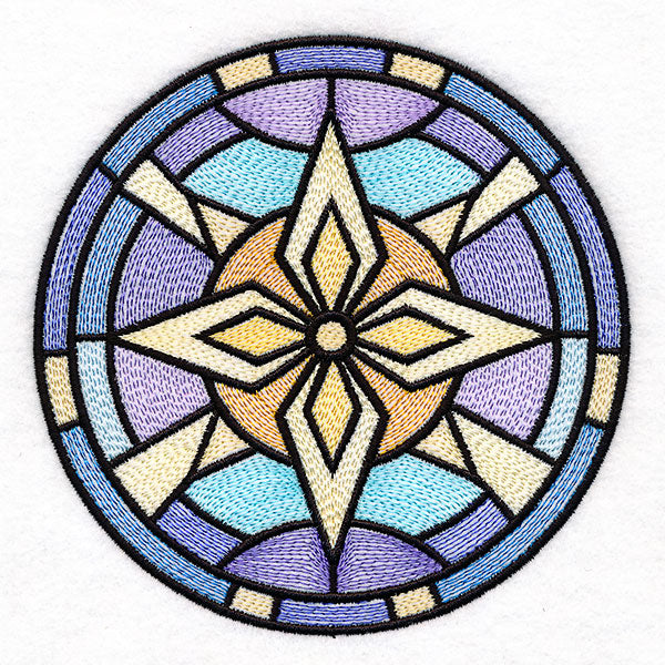 'Tis the Season Stained Glass Circle - Star