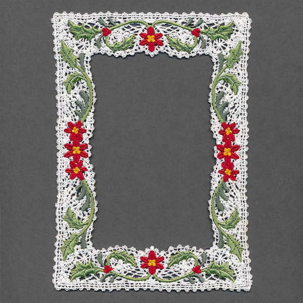 Holiday Botanicals & Cheer Photo Frame (Battenburg Lace)