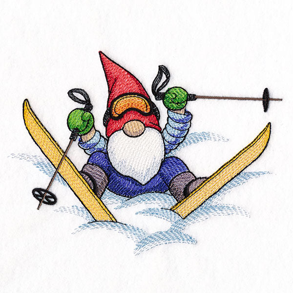 On the Slopes Skiing Gnome