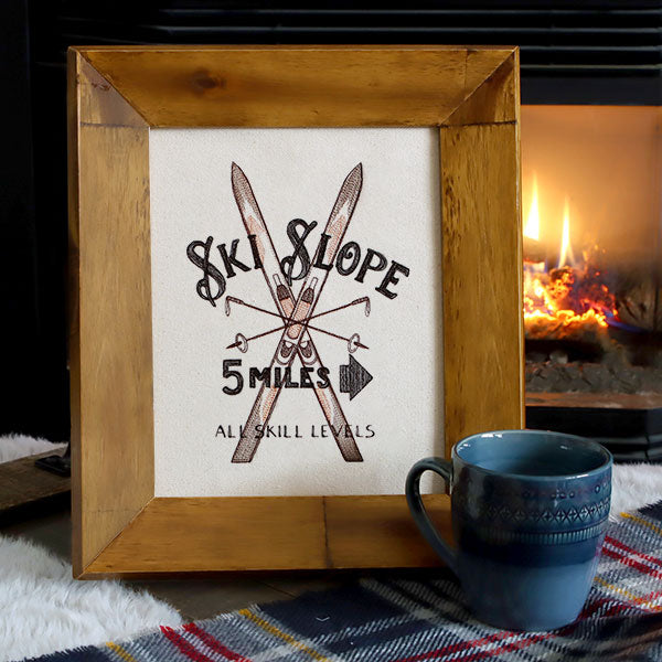 Winter Fun Market Sign - Ski Slope