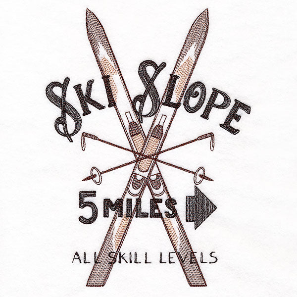 Winter Fun Market Sign - Ski Slope