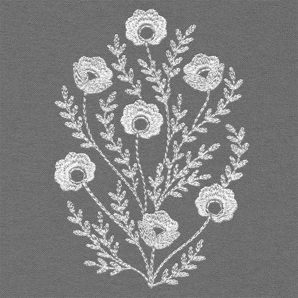 Embellished with Blooms Feature (Whitework)