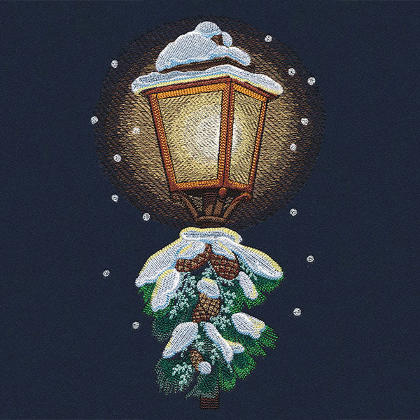 Winter Walk at Midnight Lamppost