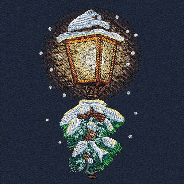 Winter Walk at Midnight Lamppost