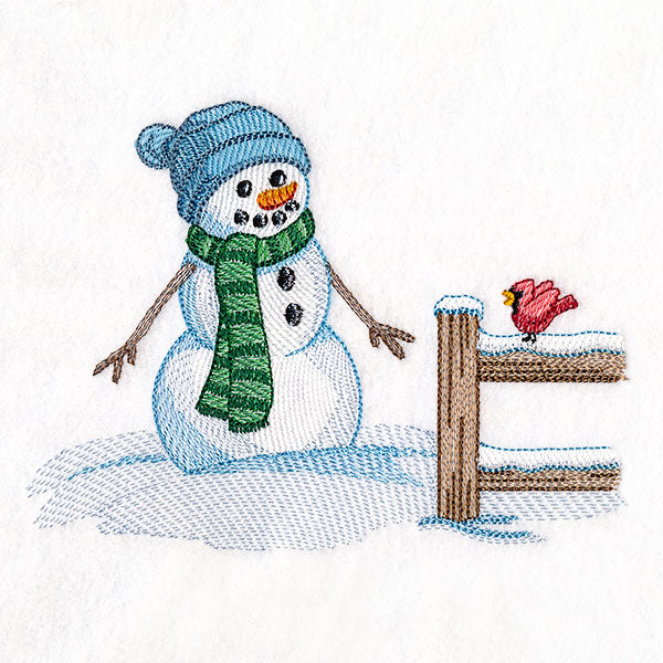 Magical Winter - Snowman in Beanie