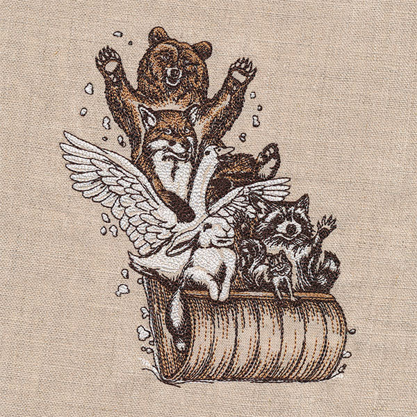 Downhill Toboggan Adventures Woodland Animals