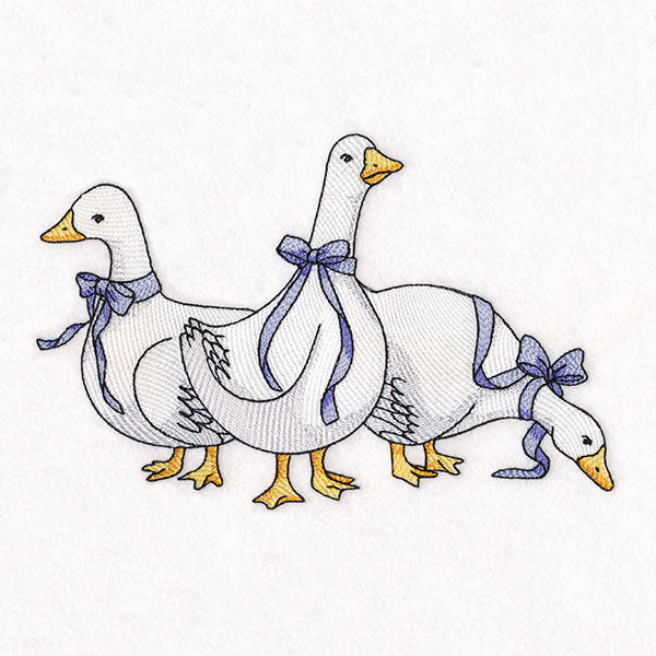 Blue Ribbon Goose Trio
