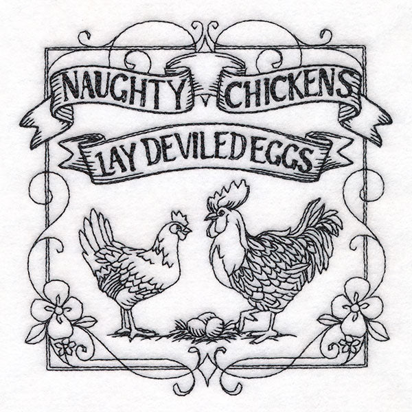 Naughty Chickens Lay Deviled Eggs