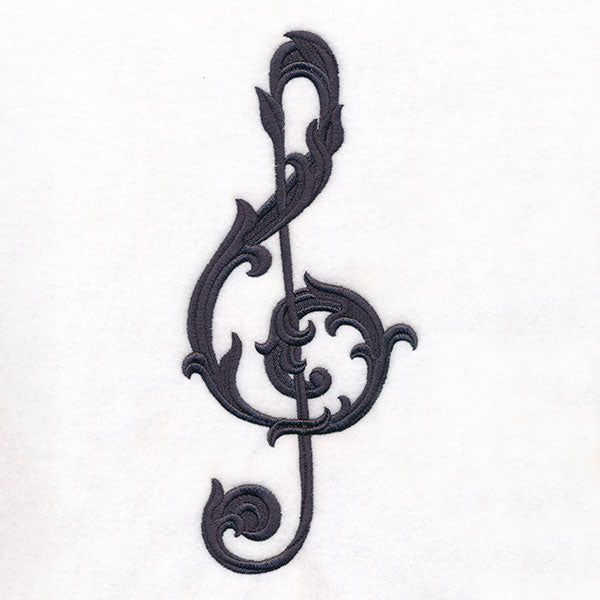 Baroque Filigree Treble Clef