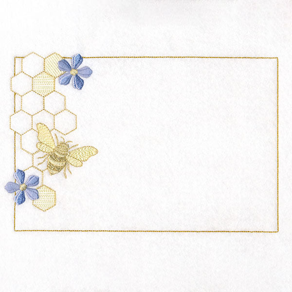 Buzzing with Wonder Honeybee Quilt Label