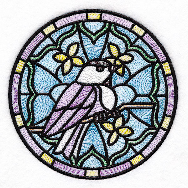 Stained Glass Birds - Chickadee