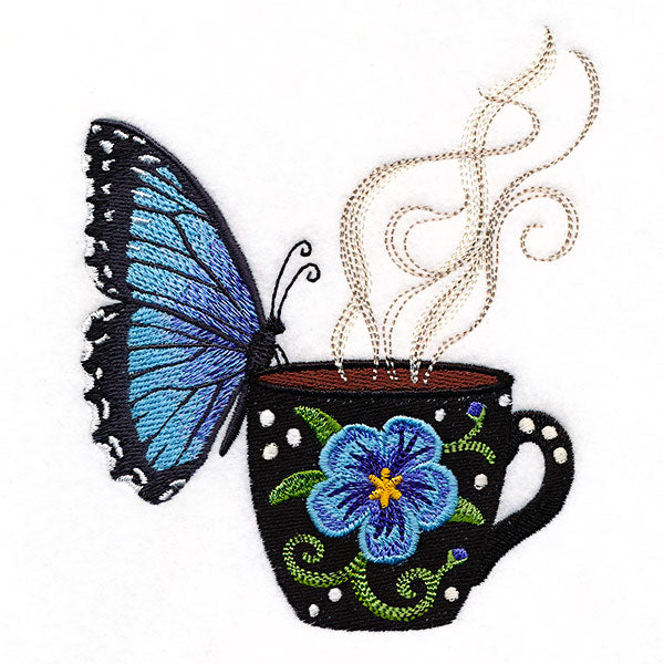 Spring Coffee Break Blue Morpho Butterfly