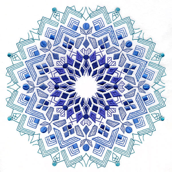 Into the Blue Textured Medallion