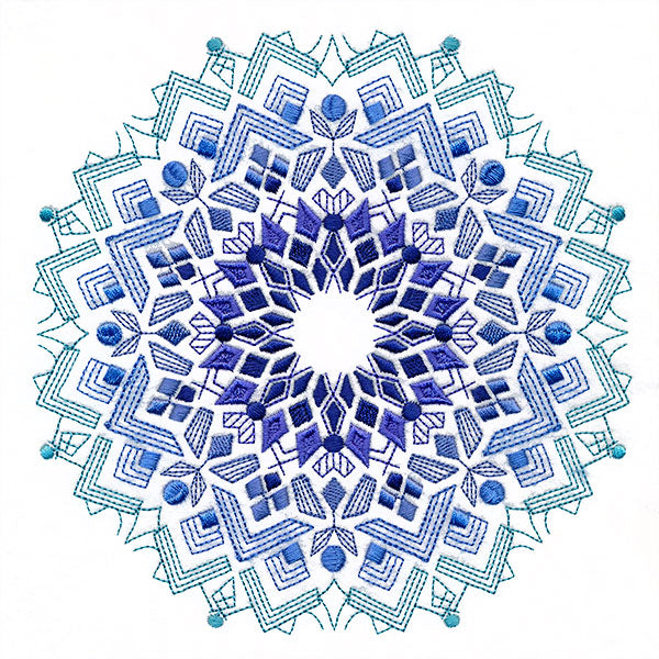 Into the Blue Textured Medallion