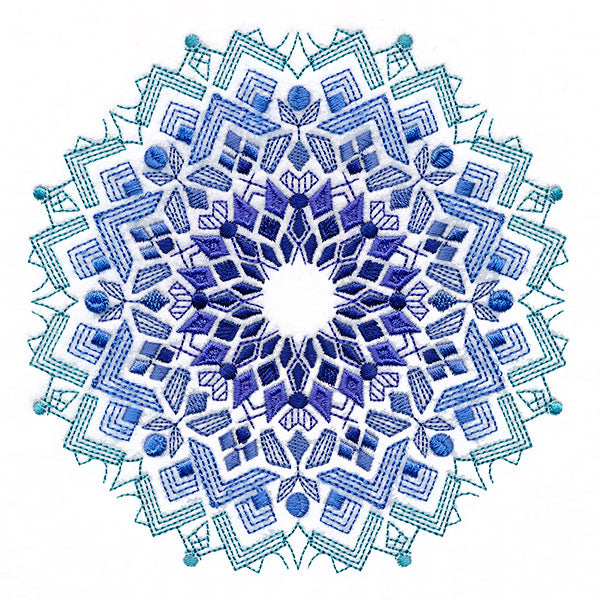 Into the Blue Textured Medallion
