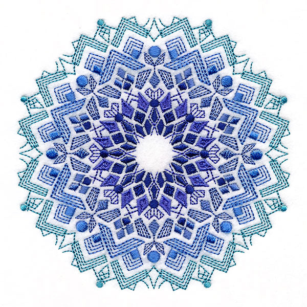Into the Blue Textured Medallion