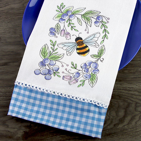 Buzzing Bee and Blueberries Feature