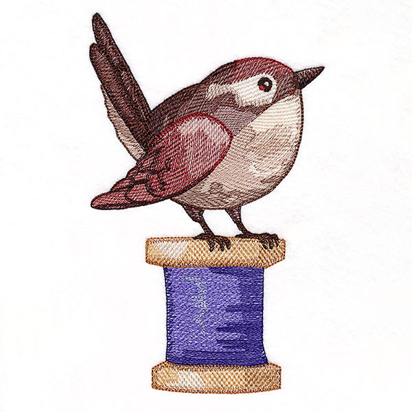 Ready to Craft Thread Spool Wren