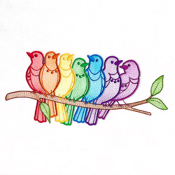 Rainbows & Tweets Bird Border
