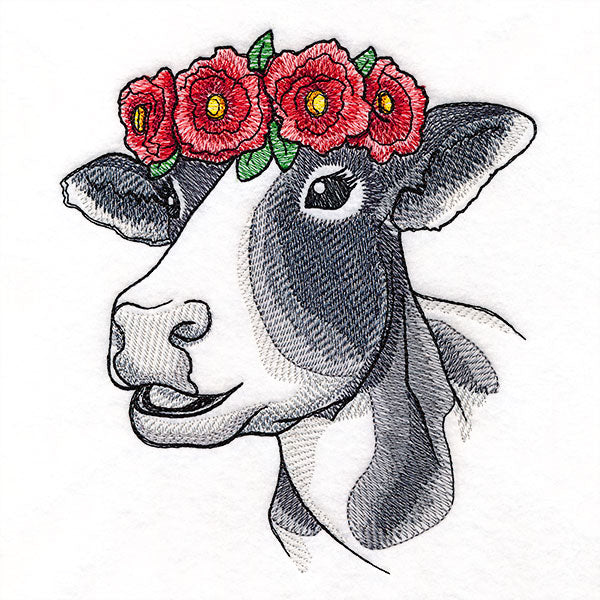 Poppies and Sunshine Cow