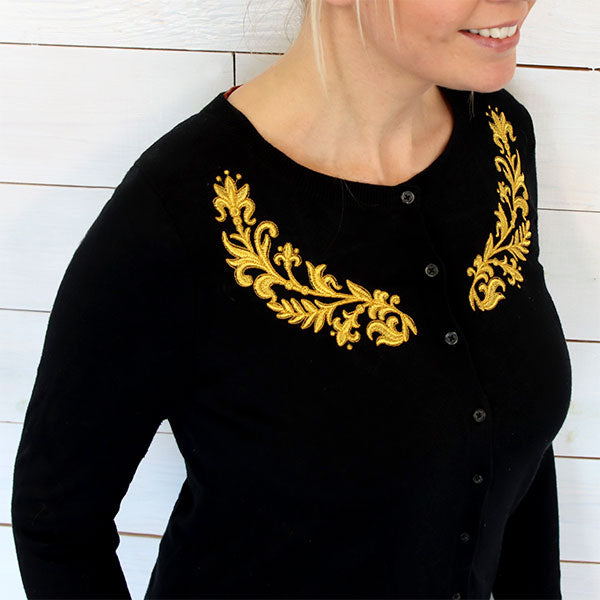 Crafted with Elegance Botanical Neckline