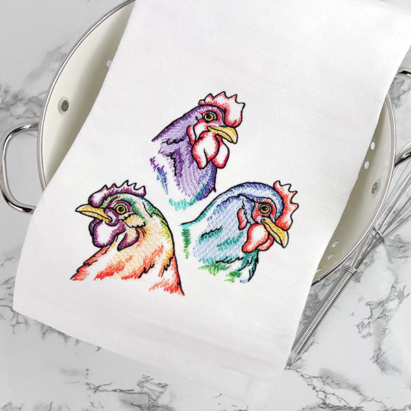 Rainbow Chicken Portrait