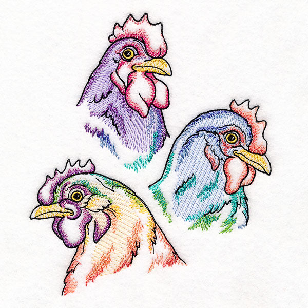 Rainbow Chicken Portrait