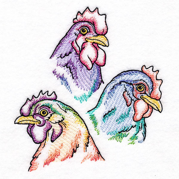 Rainbow Chicken Portrait