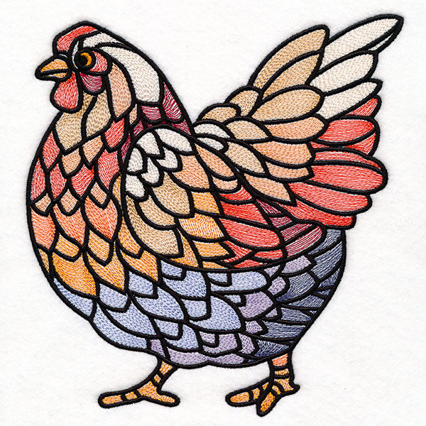 A Touch of Modern Stained Glass Chicken