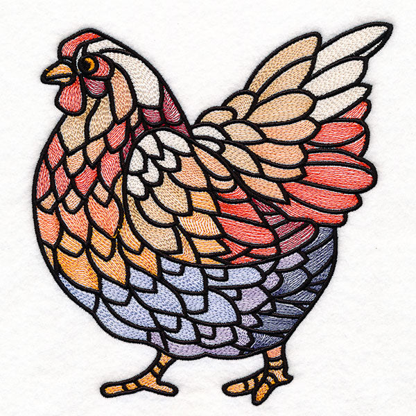 A Touch of Modern Stained Glass Chicken