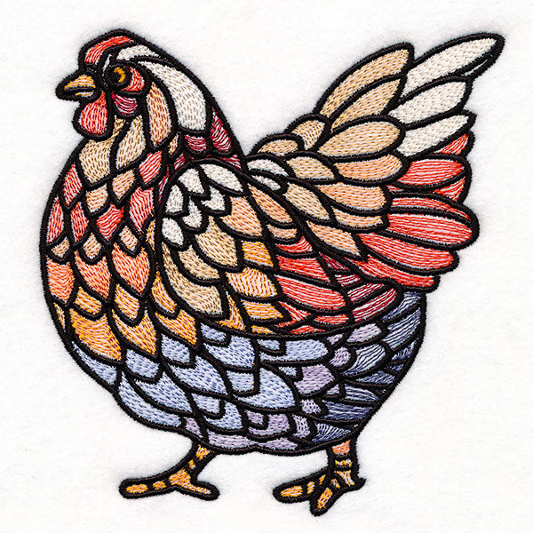 A Touch of Modern Stained Glass Chicken