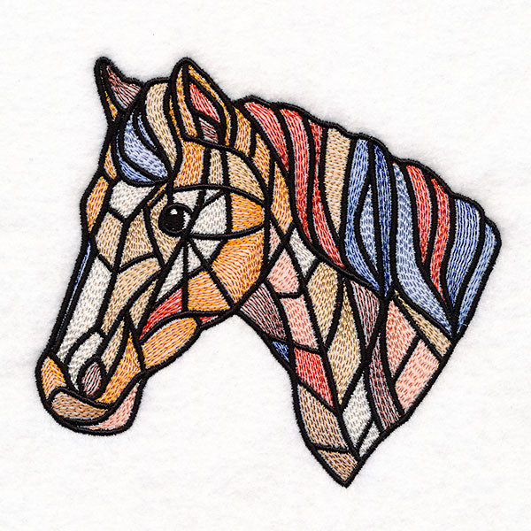 A Touch of Modern Stained Glass Horse