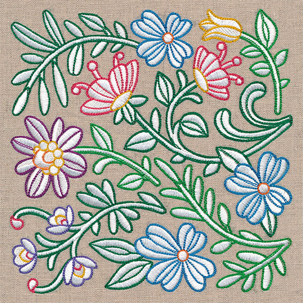 Blooming in Spring Flowers Square