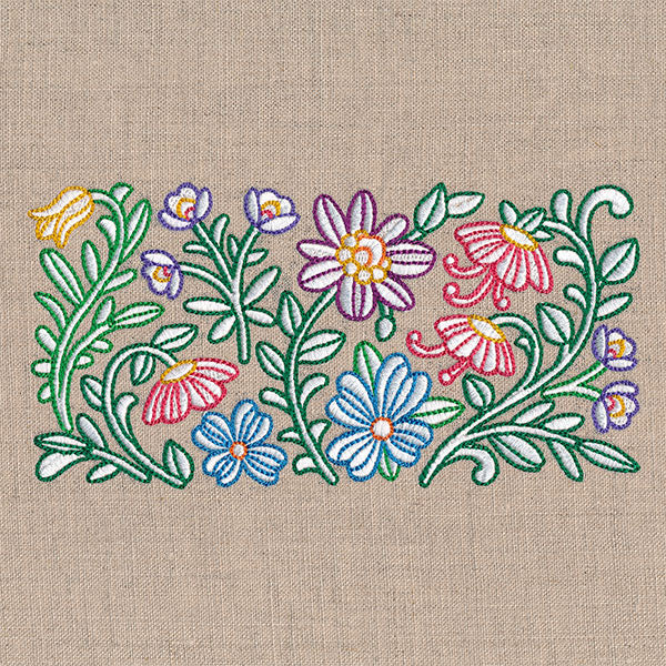 Blooming in Spring Flowers Border