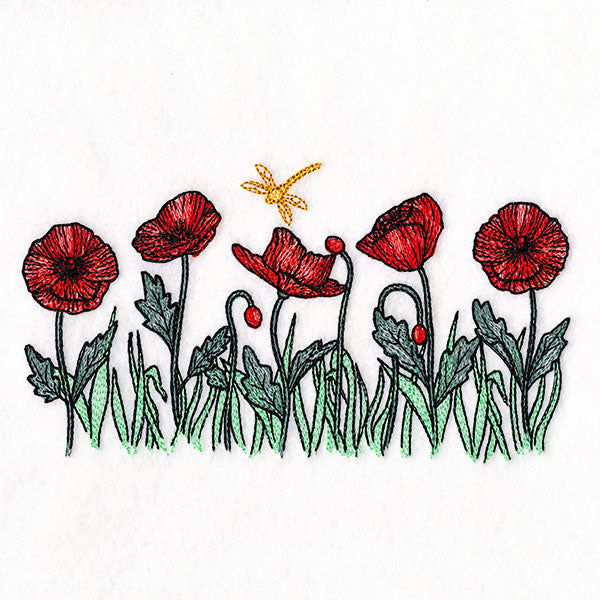 Sunshine and Poppies Border