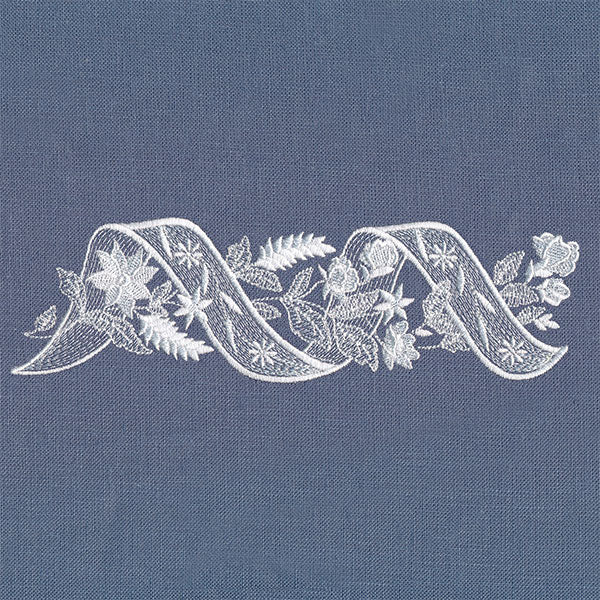 Sheer Elegance Ribbons and Flowers Border