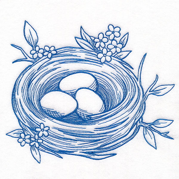 Delicate Nature Nest Etching