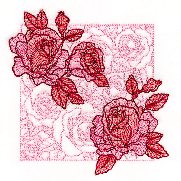 Pops of Roses Flower Square
