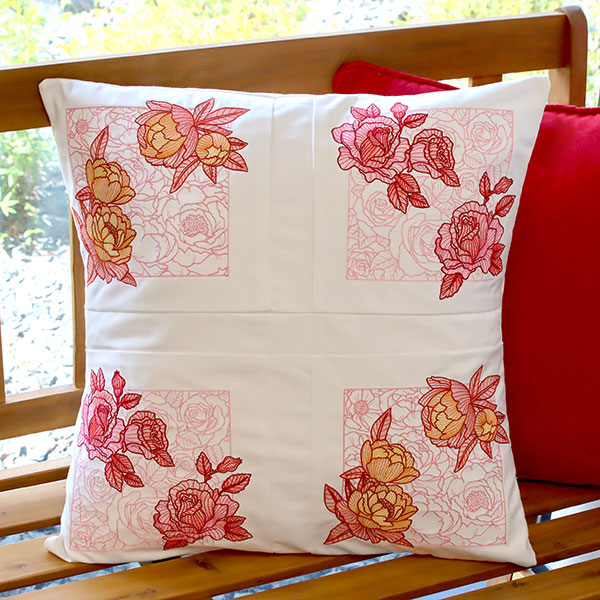 Pops of Peony Flower Square