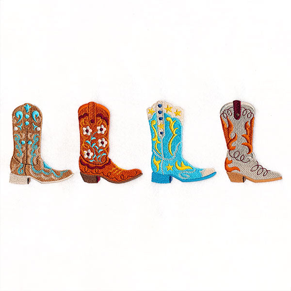 Stitch of the West Cowboy Boots Border