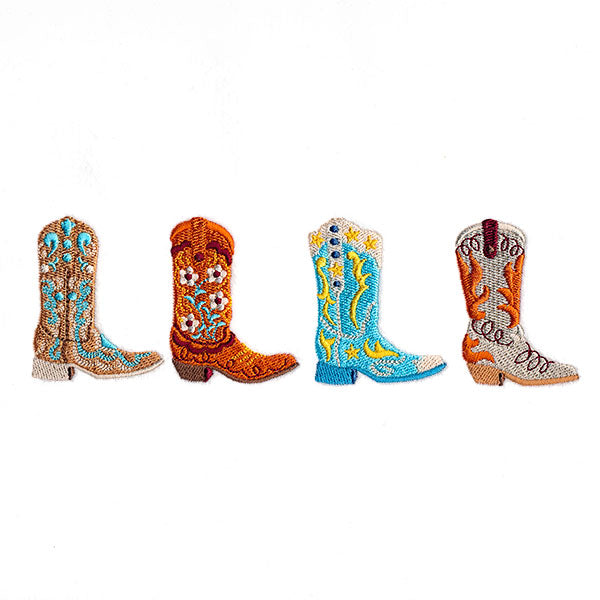 Stitch of the West Cowboy Boots Border
