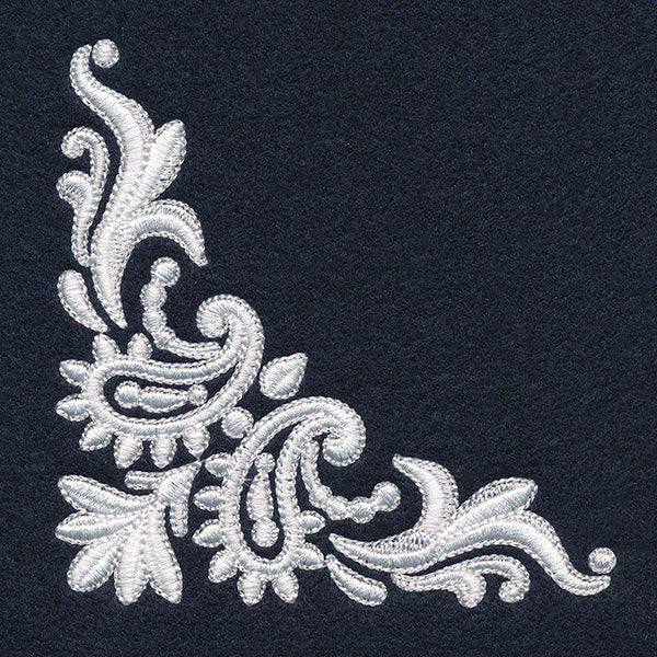 Exquisite Western Paisley Corner (Whitework)