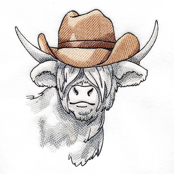 Country Western Highland Cow