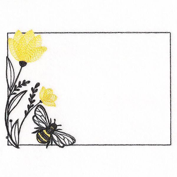 Summer Buzz Bee Quilt Label